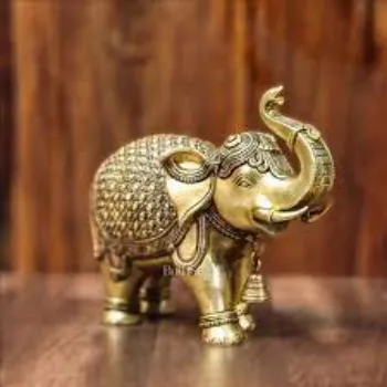 Brass Elephant Statue 